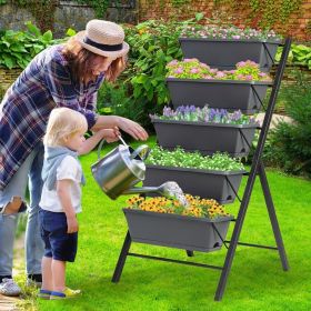 5-Tier Raised Garden Bed with Water Drainage for Flowers Vegetables 5-Tier Raised Garden Bed with Water Drainage for Flowers Vegetables